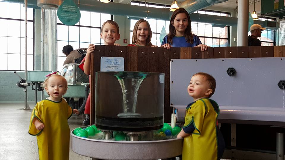 Group of kids at the Providence Children's Museum